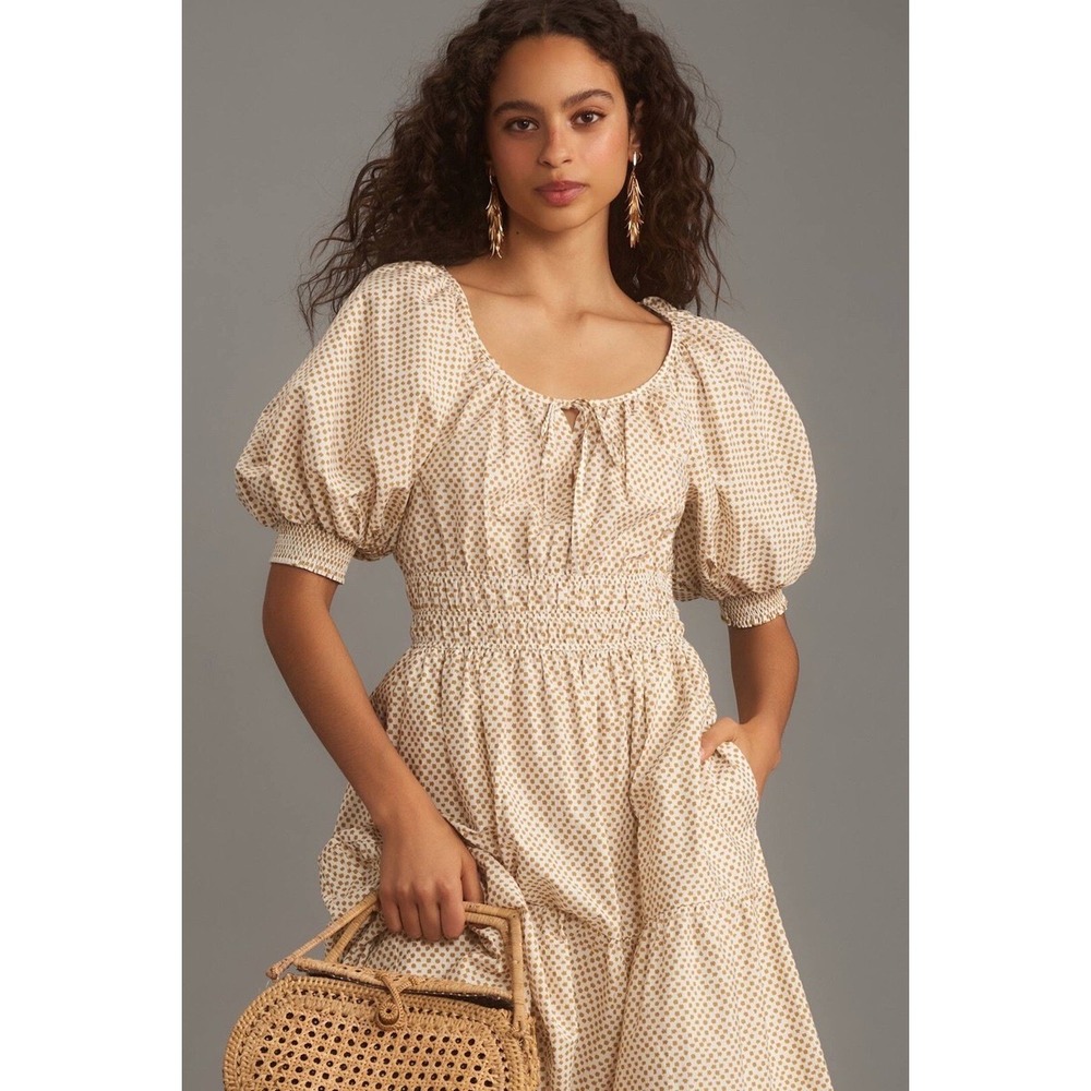 NWOT Anthropologie The Somerset Puff Maxi Dress Women's Size XL - Picture 3 of 10